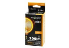 Eco light Dekoratívna LED žiarovka E27 4W 200lm G80 Amber Retro - rada ZERO