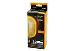 Eco light Dekoratívna LED žiarovka E27 4W 200lm O100 Amber Retro - rada ZERO