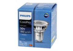 Philips LED žiarovka Philips GU10 - 4,6W - 390 Lm 36° - studená biela - CorePro Premium