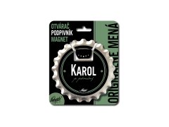 Nekupto Otvárač na pivo, podpivník s menom KAROL V.I.P.