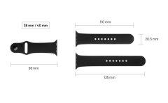 FIXED Set silikónových remienkov Silicone Strap pre Apple Watch 38/40/41mm, modrý