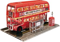 CubicFun Svietiace 3D puzzle Nočná edícia: Londýnsky autobus 161 dielikov