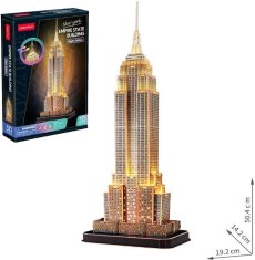 CubicFun Svietiace 3D puzzle Nočná edícia: Empire State Building 37 dielikov