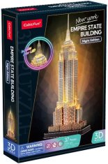 CubicFun Svietiace 3D puzzle Nočná edícia: Empire State Building 37 dielikov