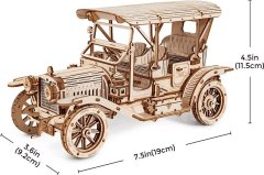 Robotime Roker 3D drevené puzzle Historický automobil 298 dielikov