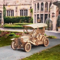 Robotime Roker 3D drevené puzzle Historický automobil 298 dielikov