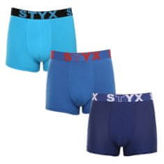 Styx 3PACK pánske boxerky športová guma modré (3G96789) - veľkosť L