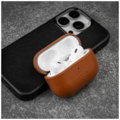 FIXED Kožené pouzdro PodsLeather pro Apple AirPods 3, hnědé, FIXLP-816-BRW