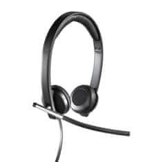 Logitech Headset H650e Stereo / drôtové slúchadlá + mikrofón / USB / čierna