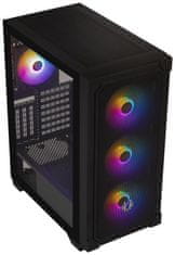 BitFenix skriňa Graph ATX / 4x120 mm fan F-RGB / 2xUSB 3.0 / USB 2.0 / čierna