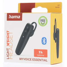 Hama MyVoice Essential, Bluetooth headset mono, pre 2 zariadenia, hlasový asistent (Siri, Google)