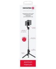 Swissten bluetooth selfie stick aluminum tripod pre