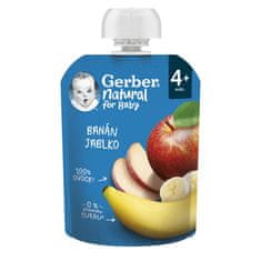 GERBER Natural vrecko banán a jablko 90 g