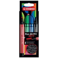 Stabilo Fixy Pen 68 MAX &quot;ARTY&quot;, sada 4 farieb