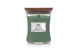 Woodwick Vonná sviečka váza stredná Mint Leaves & Oak 275 g