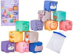 shumee Edukačná sada kociek pre batoľatá, Soft Animal Blocks, 12 kusov