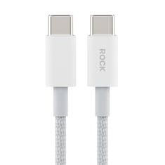 Rock Dátový kábel Z20 USB-C - USB-C PD 60W 3A 1m biely