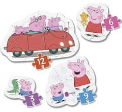 Clementoni - Moje prvé puzzle Prasiatko Peppa 4v1 (3,6,9,12 dielikov)