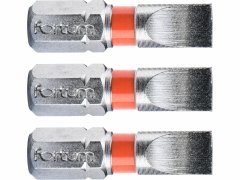 Fortum Bit plochý 3ks, 6x25mm, S2, FORTUM