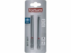 Fortum Bit krížový 2ks, PH 3x90mm, S2, FORTUM