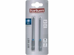 Fortum Bit krížový 2ks, PZ 1x90mm, S2, FORTUM