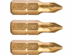 Fortum Bit krížový 3ks, PZ 1x25mm, S2, FORTUM