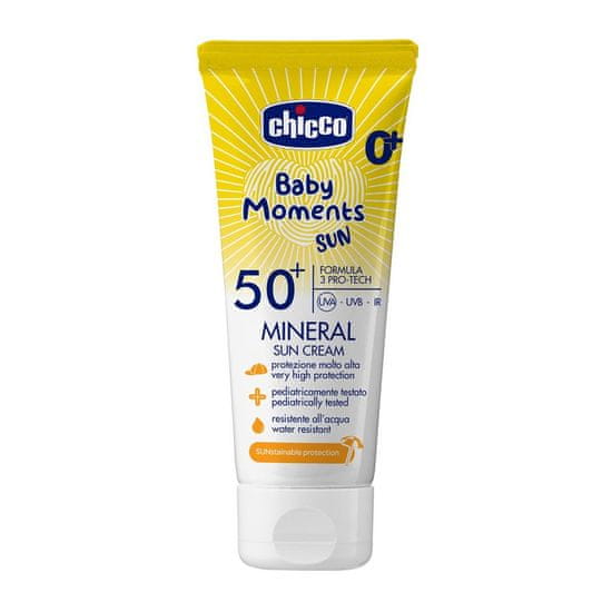 Chicco Krém detský na opaľovanie s minerálmi SPF50+ 75ml, 0m+