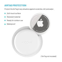 FIXED Silikónové nalepovacie púzdro Silky Sticker pre Apple AirTag, double pack, biele FIXSIL3M-756-WH