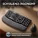 Logitech klávesnica Wave keys - bezdrôtová/bluetooth/ergonomická/CZ/SK - grafitová