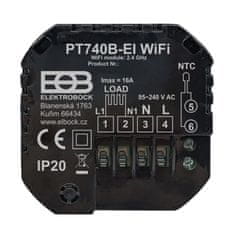 Elektrobock PT740W-EI WIFI Priestorový WiFi termostat - Priestorový WiFi termostat biela