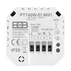 Elektrobock PT740W-EI WIFI Priestorový WiFi termostat - Priestorový WiFi termostat biela