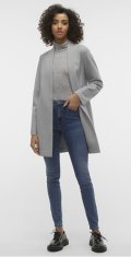 Vero Moda Dámsky kabát VMDAFNE Regular Fit 10300265 Light Grey Melange (Veľkosť M)