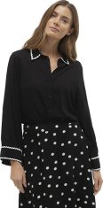 Vero Moda Dámska blúzka VMBUMPY Regular Fit 10300605 Black (Veľkosť M)