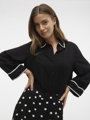 Vero Moda Dámska blúzka VMBUMPY Regular Fit 10300605 Black (Veľkosť M)