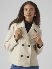 Vero Moda Dámsky kabát VMVINCEMIA 10300488 Oatmeal (Veľkosť XS)