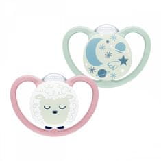 Nuk Cumlík Happy Nights 6-18m 2ks / BOX holka - 6-18 m