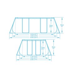 Bestway Bazén Power Steel Frame 2,82 x 1,96 x 0,84 m - 56629