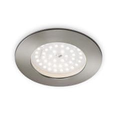 BRILONER BRILONER LED vstavané svietidlo, priemer. 10 cm, 10,5 W, matný nikel IP44 BRI 7206-012