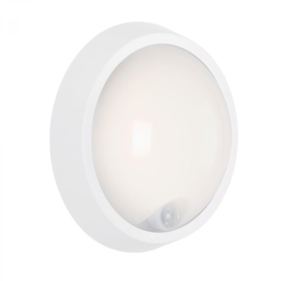 BRILONER BRILONER LED vonkajšie svietidlo so čidlom, priemer. 17 cm, 12 W, biele IP44 BRILO 3352-016