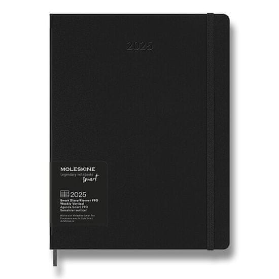 Moleskine Diár Smart Writing 2025 XL, týždenný, čierny