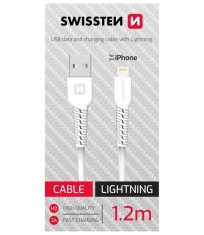 Swissten dátový kabelusb/lightning biely 1,2m (samopredavač)