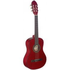 Stagg C410 M RED, klasická gitara 1/2, červená