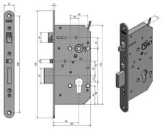 ERBI systems SAM EL 7255 - elektromechanický samozamykací zámek