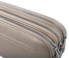 FLORA & CO Dámska crossbody kabelka 6915 Taupe Metal