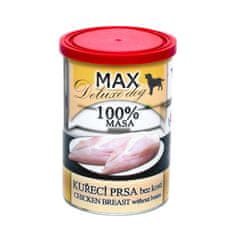 MAX Deluxe Dog kuracie prsia bez kosti, konzerva 400 g