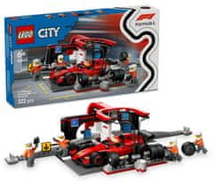 LEGO City 60443 Zastávka v F1 a Pit Crew s autom Ferrari