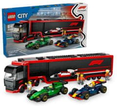 LEGO City 60445 Kamión F1 s autami RB20 a AMR24 F1