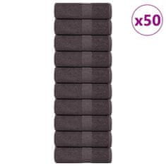 shumee vidaXL Utierky 50 ks antracitový 15x21 cm 360 g/m2 100 % bavlna