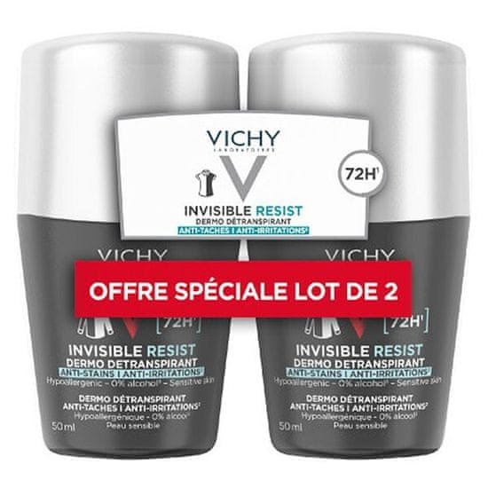 Vichy Súprava guličkových detranspirantov Homme Invisible Resist 72H (Dermo Detranspirant) 2 x 50 ml