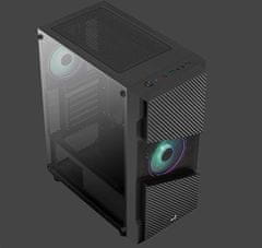 Aerocool Menácia Saturn FRGB ML G, skriňa Midi Tower, mATX, 2xUSB 2.0, 1xUSB 3.0, RGB